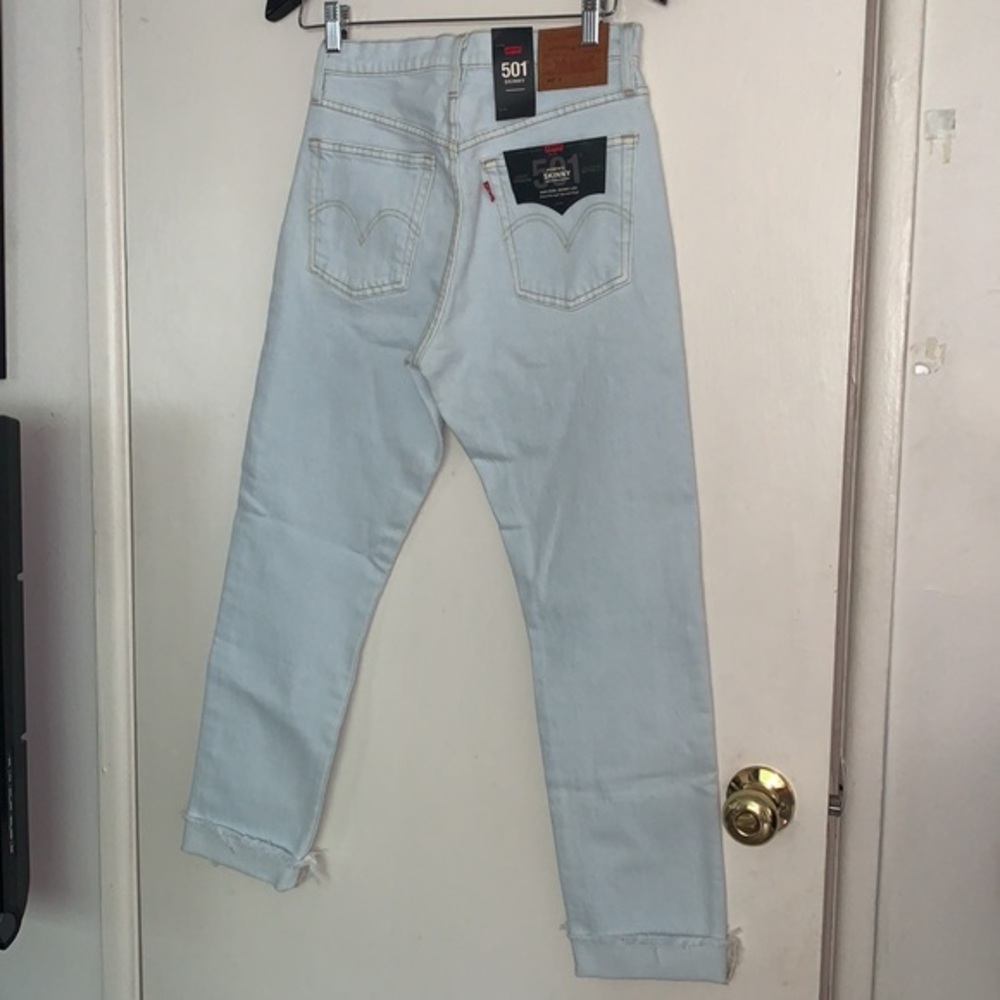 NWT Levi’s 501 Skinny Mint/Menthe Jean Size 26 - Picture 7 of 9